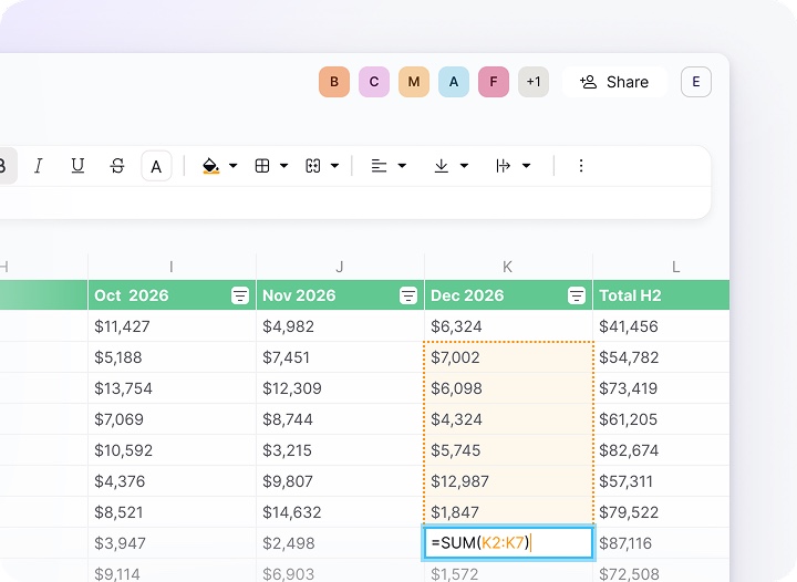 Proton Sheets Formula